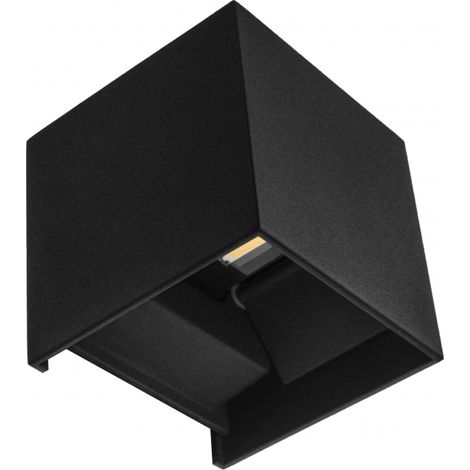 Aplique sever ip54 2x3w led 560lm 3000k l.10xan.10xal.10cm negro