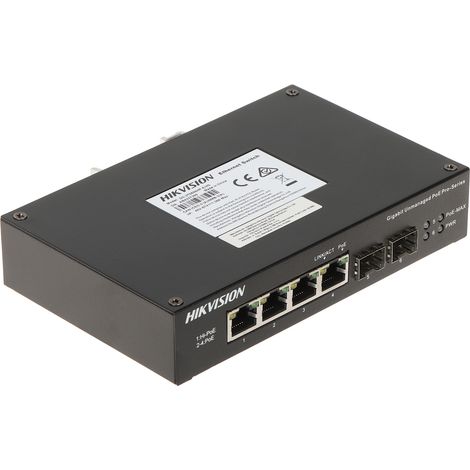 Hikvision DS-3T0506HP-E/HS 4-Port SFP PoE-Switch (1/5)