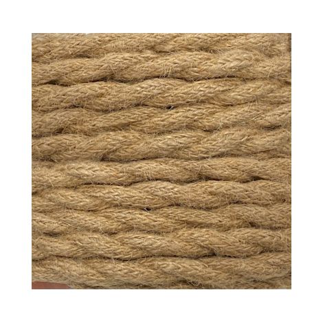 Cable Cuerda Trenzada de Cáñamo 2x0,75 mm. Rollo de 5m.