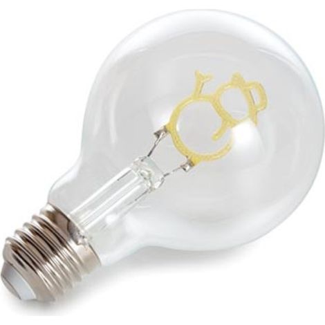 Vellight LED-Lampe in Glühlampenform, Schneemann, dekorativ, blaues Filament, 2 W, E27, 60 lm, Lebensdauer, 25000 h