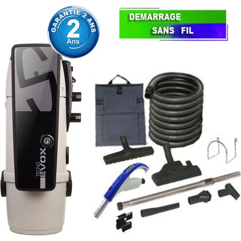 Aspirateur central type ALDES, Tecno Evox 350 (jusqu’à 350 m²) + set accessoires - Garantie 2 ans (1/5)