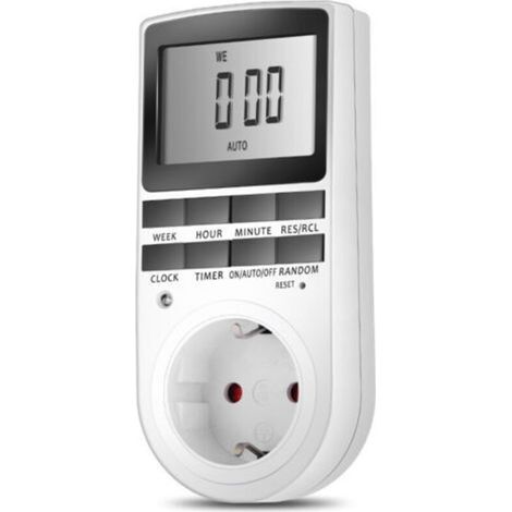 Digital Programmable Socket - Weekly Digital Timer, LCD Display, Energy Saving (1 Pack) (1/5)