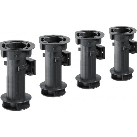 Juego de 4 pies de plástico atornillables H.150 HETTICH
