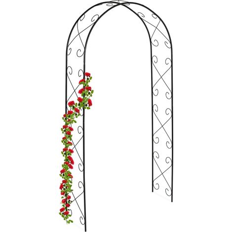 Arco metálico de jardín para plantas trepadoras - Negro (1/5)