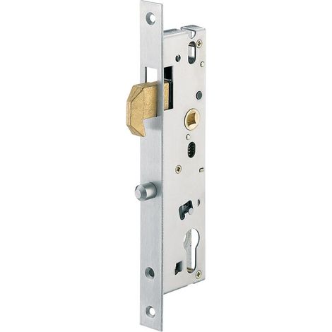 Serratura da infilare 1 punto con riscontro a linguetta per cilindro europeo interasse 92 mm larghezza cassa 36 mm - STREMLER - 2565.36.0 (1/3)