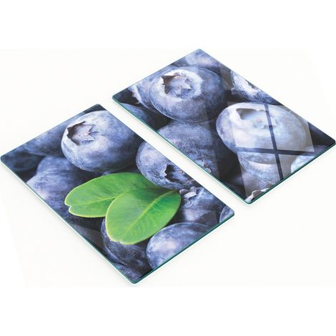 Dekorative Glas-Küchenschneidebretter mit Beerenmotiv, 2 x 30 x 52 cm (1/5)