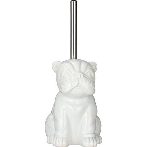 Wenko Bulldog Brosse WC en céramique blanche compacte