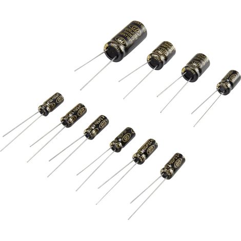 TRU COMPONENTS Elektrolyt-Kondensator Sortiment radial bedrahtet 25 V, 50 V 120 St.
