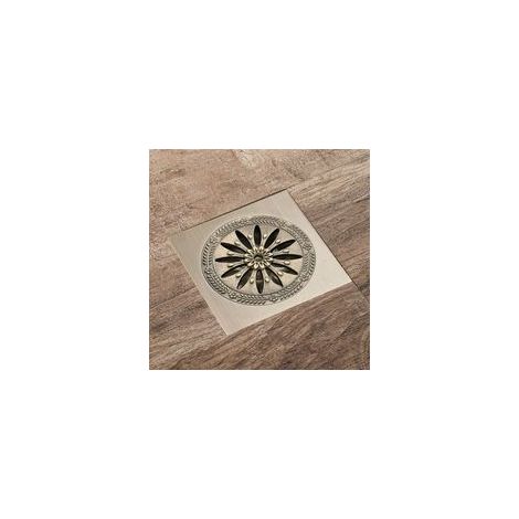 Siphon de douche carré en laiton – Grille anti-odeur 10 x 10 cm – Drain efficace pour salle de bain, cuisine, garage, sous-sol