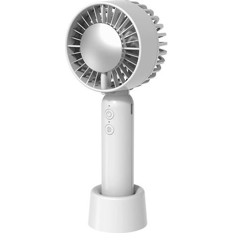 Wiederaufladbarer USB-Ventilator – Zweimotoren-Ventilator – Für Büro und Outdoor-Aktivitäten – 2000 mAh – 3 Geschwindigkeitsstufen – 1 Stück (1/5)