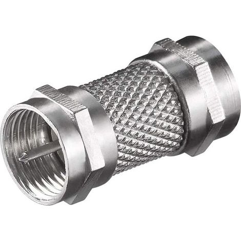 Adaptador antena tipo F macho a tipo F macho  Gris (1/4)