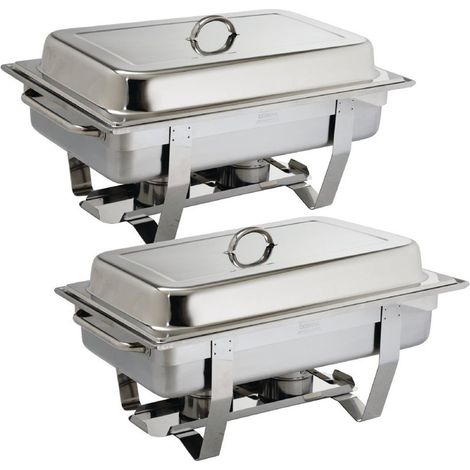 Chafing Dish Inox 9 L - Lot de 2 - Olympia (1/4)