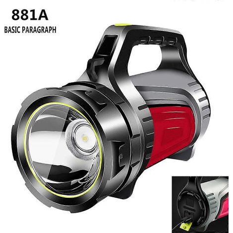 Projecteur LED rechargeable ultra-puissant avec poignée, longue autonomie et sortie USB. Pack A. (1/5)