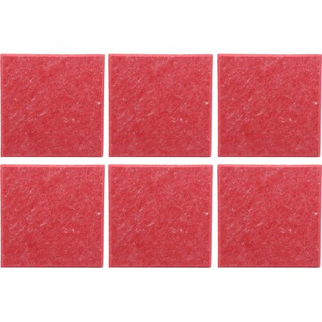 Panneau Acoustique 6 Pièces en Fibre Polyester Ignifuge, Isolation Phonique Anti-Bruit, Mousse Insonorisante Rouge (1/5)