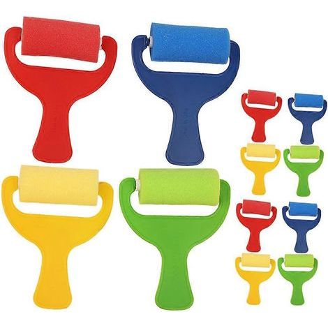 Set mit 12 Schwammpinseln zum Malen, DIY-Malzubehör – 13,00 x 11,00 x 3,00 cm (1/4)