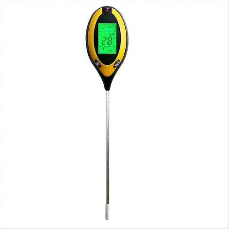 4-in-1 Boden-pH-Meter: Feuchtigkeits-/Temperatur-/Boden-pH-Tester und Sonnenlichtintensitätsmesser für Gartenpflanzen und Landwirtschaft (1/5)