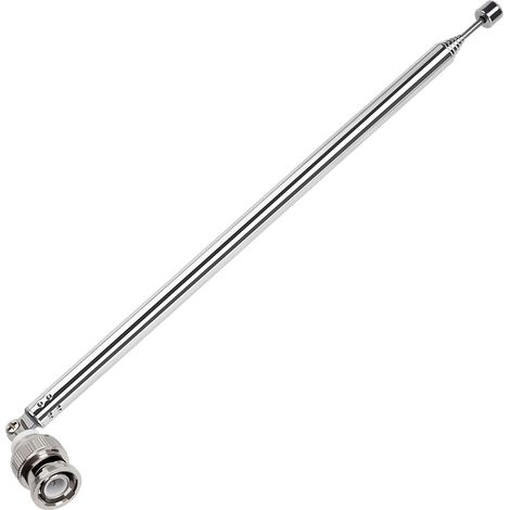 100cm 7 Sections Antenne Télescopique, Antenne Télescopique Portable FM, Antennes Radio FM Télescopiques Portables, avec Connecteur BNC, pour TV Dab AM/FM Réception Stéréo (1/5)