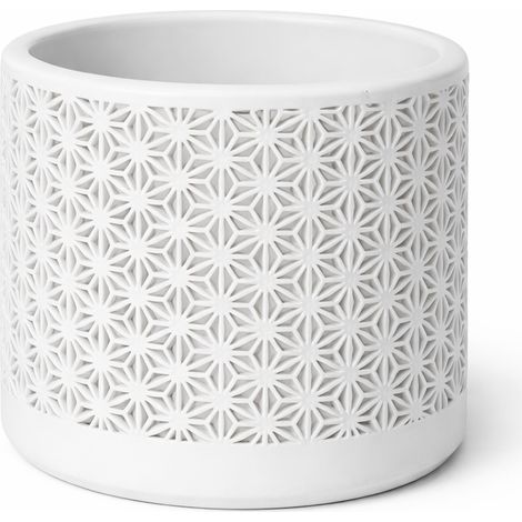 Cache-pot de fleurs blanc ajouré, décoratif pour la maison (1/3)