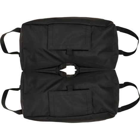 Sonnenschirmständer Sandsack Marktschirmständer, 2X Befüllbare Beutel 50Kg, Mit Schaufel, Schwarz