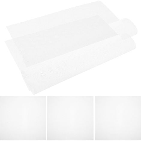 Lot de 5 Coussinets en Silicone Réutilisables Antiadhésifs 40x40 Cm pour Séchoir à Fruits et Déshydrateur Alimentaire Carré Blanc'-'- (1/5)