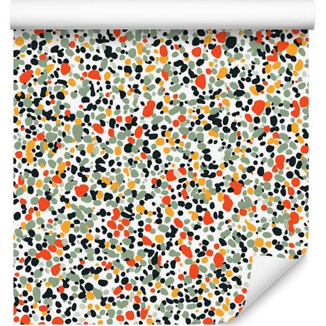 Carta da parati effetto terrazzo grigio, grigio chiaro, beige e crema 50x1000 cm (1/5)