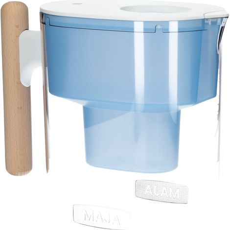 Seltino MAJA Filterkanne. Holzgriff, Standard-Brita-Maxtra-Filter. 4L. Kanne und 1 Filter.