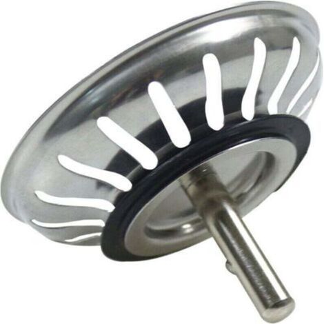 Panier Pour Bonde d\'Évier de Cuisine 80 mm - Crépine Universelle Acier Inoxydable, Bouchon Panier Pop-Up, - Lavable Lave-vaisselle, Ne se Bouche & Ne Déborde Pas (1/4)