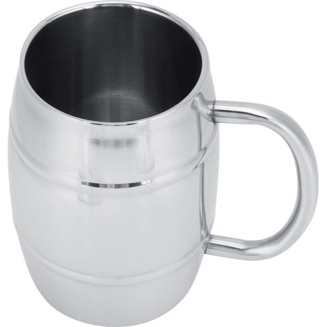 Mug Isotherme Double Paroi 470ml en Acier Inoxydable 304 pour Bière, Thé, Café - Idéal Camping et Extérieur