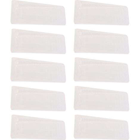 10 Cales de Porte en TPR Transparentes, Bloque-Porte Anti-Choc Empilable sans Percer (1/5)