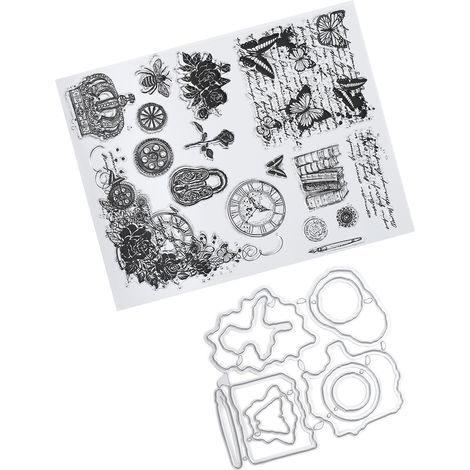 Tampon TPR transparent pour scrapbooking DIY, décoration artisanale et loisirs créatifs (T1746TC) (1/5)
