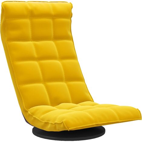 Maison Exclusive - Sedia da Pavimento Girevole Gialla in Velluto