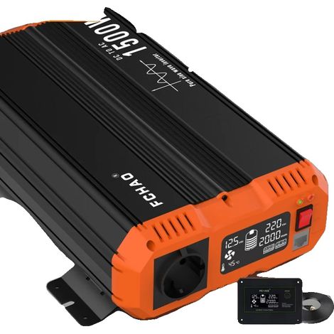 Inverter, onda sinusoidale pura, telecomando, 1500W-12V (1/5)