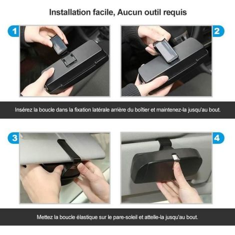 Étui à Lunettes - Non spécifié - Modèle Noir - Multi-fonctions - Installation facile - Protection optimale (1/4)