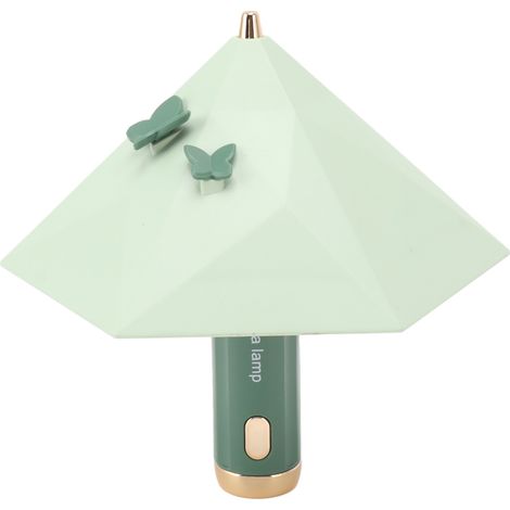 Lampe de chevet LED en forme de parapluie, rechargeable par USB, 3 niveaux d'intensité, idéale pour la lecture et l'apprentissage dans la chambre, batterie 500 mAh, verte. (1/5)