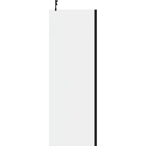 Colore 10mm Clear Glass Matt Black 2000mm x 700mm Walk In Shower Screen including Wall Channel and Support Bar (1/3)