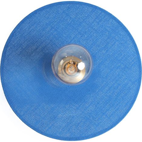 Applique murale contemporaine coton bleu et finitions dorées - Bleu profond et doré élégant (1/4)