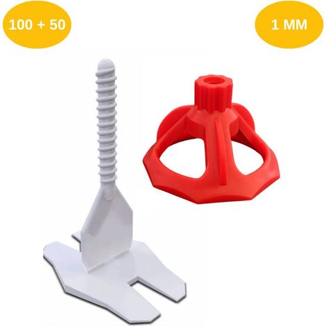 Kit croisillons autonivelants à visser LEVEL FIT 1mm – 150 pcs – Pose carrelage 2 à 22 mm – 100 croisillons + 50 cadrans – SHAFFER PRO (1/4)