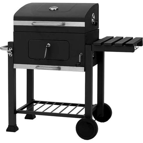 Barbecue a Carbone Nero con Carrello e Termometro - 117x61x108 cm (1/5)