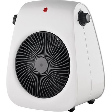 Termoventilador Eléctrico 2000W Blanco 2 Potencias 3 Funciones Termostato Regulable Antivuelco Asa 26,8x21,2x14cm ESTILO (1/3)