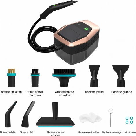 Nettoyeur vapeur haute pression portable style cuiseur noir et or C2 prise britannique 3 vitesses mécanique ABS 2 kg – Livraison gratuite