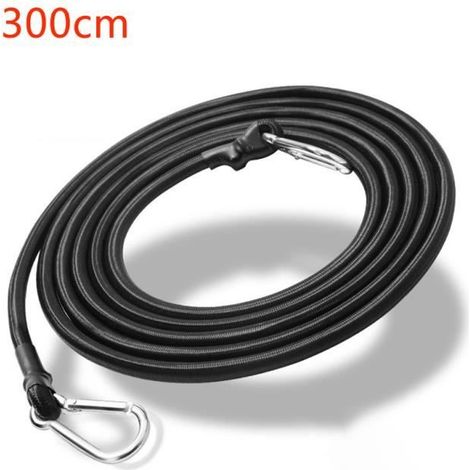 Cordon élastique de 3 m avec Mousqueton - Corde élastique Robuste avec Crochets - Sangles élastiques pour Bagages (1/4)