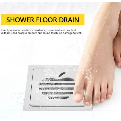 Bonde de sol de douche en acier inoxydable pour salle de bain, anti-obstruction et anti-odeurs (1/5)