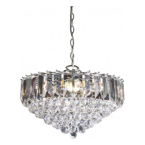 Endon Fargo - Suspension à 6 ampoules au fini chrome, acrylique transparent, E14 (1/4)