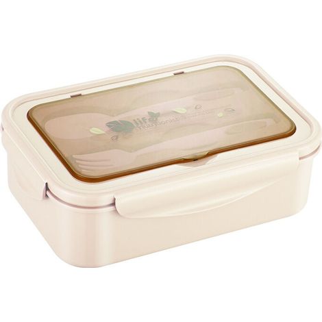 CREA Bento-Boxen für Erwachsene – 1400 ml Bento-Lunchbox für Kinder mit Löffel und Gabel – Robust, auslaufsicher für Mahlzeiten unterwegs, BPA-frei und lebensmittelecht (1/5)
