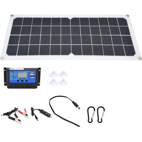 Kit Solaire 10W avec Régulateur 60A et Ports USB Double pour Véhicules de Loisirs, Camping (1/5)