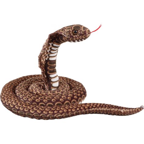 Peluche serpent, oreiller doux et confortable pour dormir, peluche serpent en peluche pour enfants, marron foncé (1/5)