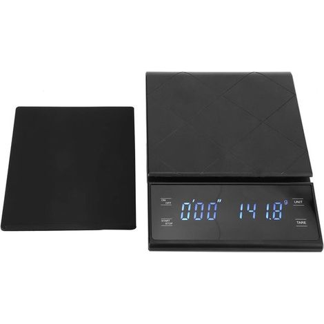 Dailygoods, Dailygoody, Báscula electrónica para café, Báscula digital de cocina, Temporizador integrado, Capacidad de 3 kg, Báscula de precisión (1/5)