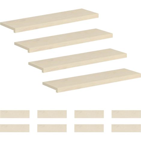 Nez de marche 12 pièces 100 x 25 x 2 cm Blanc vidaXL