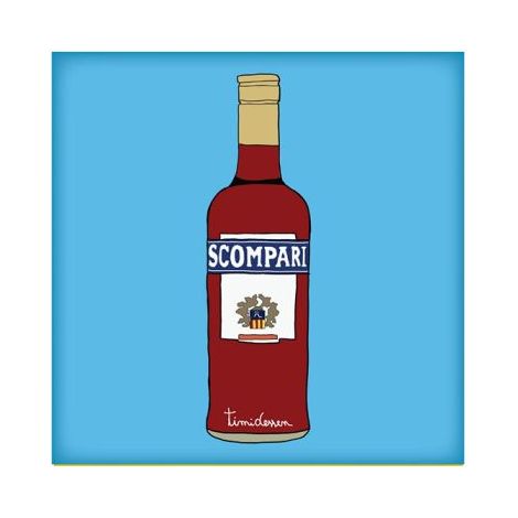 Poster Scompari 20x20 cm Bianco Timidessen