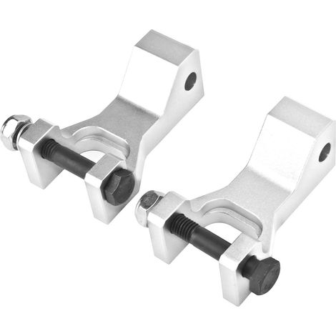 Kit d'abaissement avant pour quad (2 pièces) - Abaissement de 8,9 cm (3,5 pouces) - Alliage d'aluminium - Compatible Raptor 660, 660R et YFM660R (2001-2005) - Argenté (1/5)